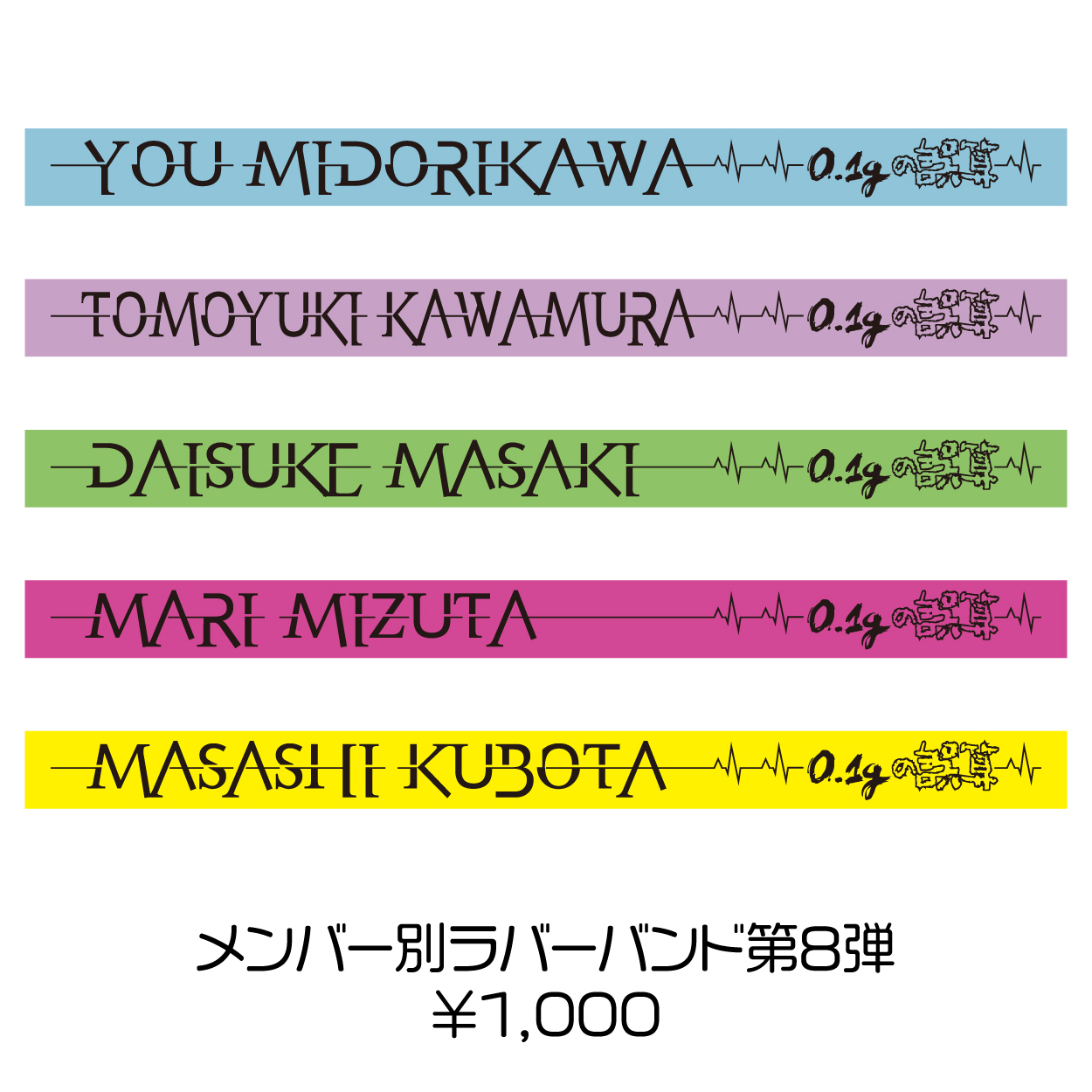 メンバー別ラバーバンド第8弾
